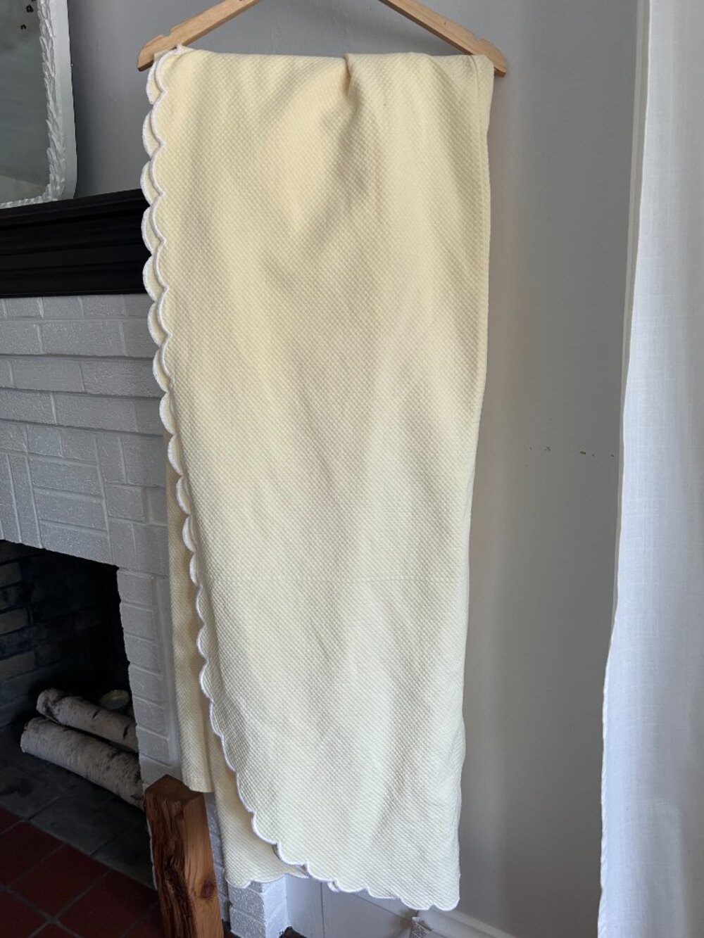 Matouk Twin Yellow Bedskirt 100% cotton